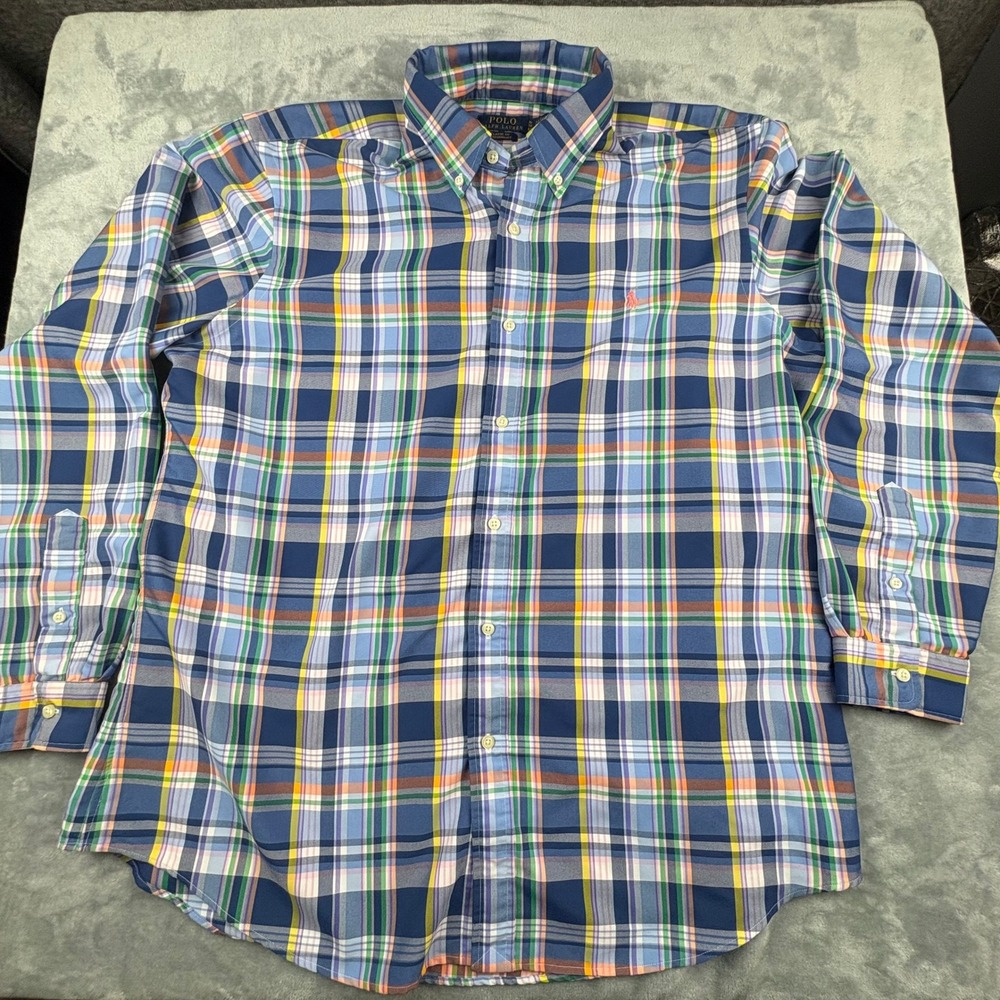 Polo Ralph Lauren Classic Fit Performance Plaid Button Down Shirt Men XLTG - Picture 9 of 13